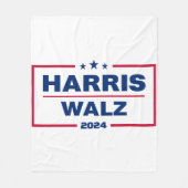Harris Walz 2024 Kamala Harris Tim Walz verkiezing Fleece Deken (Voorkant)