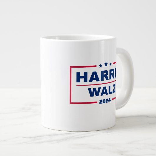 Harris Walz 2024 Kamala Harris Tim Walz verkiezing Grote Koffiekop (Voorkant rechts)