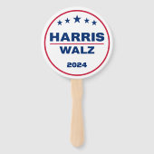 Harris Walz 2024 Kamala Harris Tim Walz verkiezing Handwaaier (Achterkant)