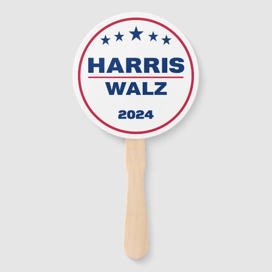 Harris Walz 2024 Kamala Harris Tim Walz verkiezing Handwaaier (Achterkant)