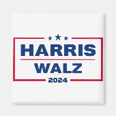 Harris Walz 2024 Kamala Harris Tim Walz verkiezing Magneet (Voorkant)