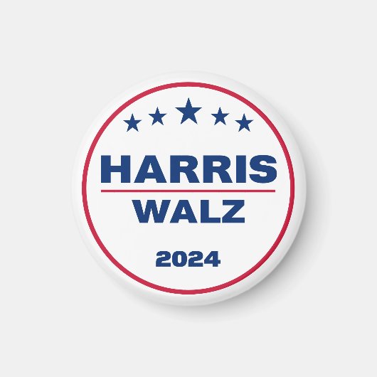 Harris Walz 2024 Kamala Harris Tim Walz verkiezing Magneet (Voorkant)