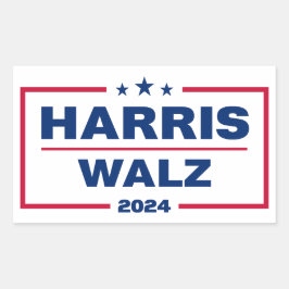 Harris Walz 2024 Kamala Harris Tim Walz verkiezing Rechthoekige Sticker