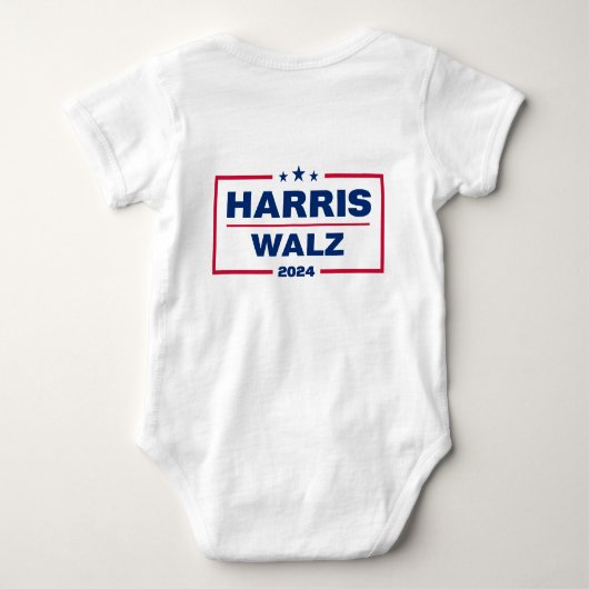 Harris Walz 2024 Kamala Harris Tim Walz verkiezing Romper (Achterkant)
