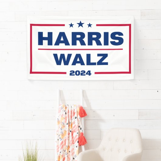 Harris Walz 2024 Kamala Harris Tim Walz verkiezing Spandoek (Insitu)