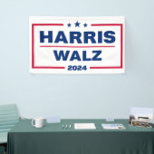 Harris Walz 2024 Kamala Harris Tim Walz verkiezing Spandoek (Beurs)