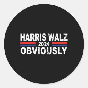 Harris Walz 2024 Kamala Harris Waltz 202 Ronde Sticker