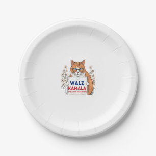 Harris Walz 2024 kamala kat Papieren Bordje