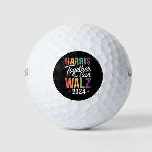 Harris Walz 2024 Kamala Samen kunnen we LGBT Golfballen
