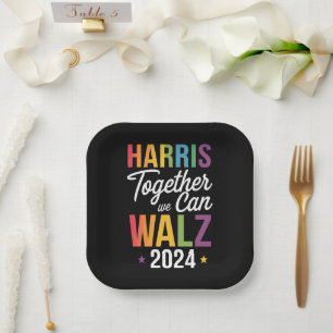 Harris Walz 2024 Kamala Samen Kunnen We LGBT Papieren Bordje