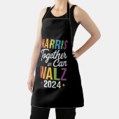 Harris Walz 2024 Kamala Samen kunnen we LGBT Schort (Insitu)