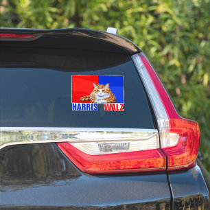 Harris Walz 2024 - Kat rood blauw Sticker