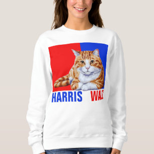 Harris Walz 2024 - Kat rood blauw Trui