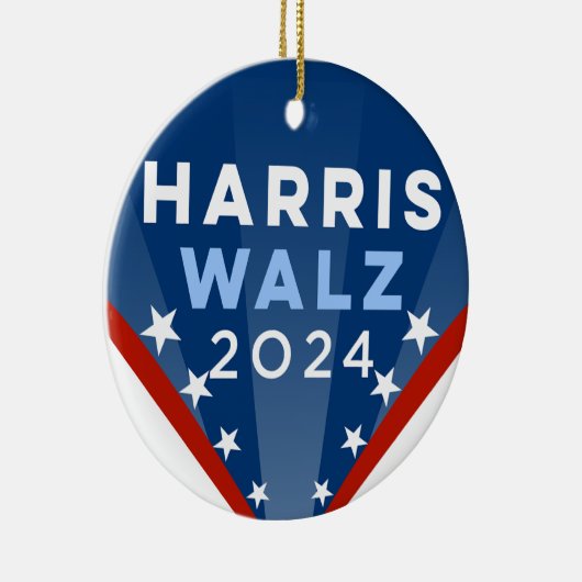 Harris Walz 2024 Keramisch Ornament (Rechts)