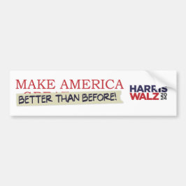Harris-Walz 2024: Maak Amerika beter dan voorheen! Bumpersticker