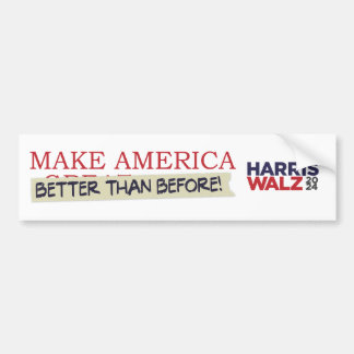 Harris-Walz 2024: Maak Amerika beter dan voorheen! Bumpersticker