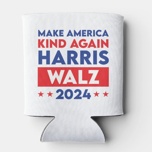 Harris Walz 2024 maakt Amerika weer vriendelijk Blikjeskoeler (Achterkant)
