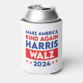 Harris Walz 2024 maakt Amerika weer vriendelijk Blikjeskoeler (Blikje Achterkant)