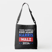 Harris Walz 2024 maakt Amerika weer vriendelijk Crossbody Tas (Achterkant)
