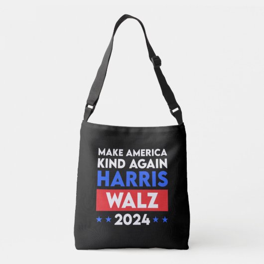 Harris Walz 2024 maakt Amerika weer vriendelijk Crossbody Tas (Achterkant)
