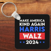 Harris Walz 2024 maakt Amerika weer vriendelijk Sleutelhanger (Voorkant)