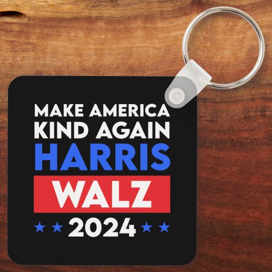 Harris Walz 2024 maakt Amerika weer vriendelijk Sleutelhanger (Achterkant)