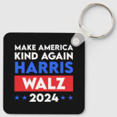Harris Walz 2024 maakt Amerika weer vriendelijk Sleutelhanger (Achterkant)