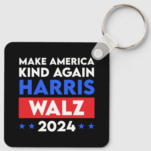 Harris Walz 2024 maakt Amerika weer vriendelijk Sleutelhanger (Achterkant)