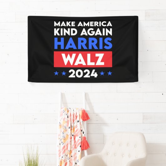 Harris Walz 2024 maakt Amerika weer vriendelijk Spandoek (Insitu)