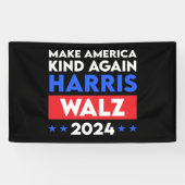 Harris Walz 2024 maakt Amerika weer vriendelijk Spandoek (Horizontaal)