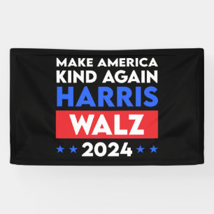 Harris Walz 2024 maakt Amerika weer vriendelijk Spandoek