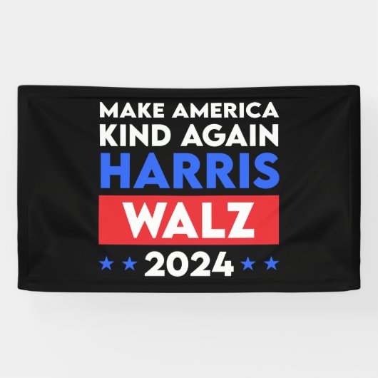 Harris Walz 2024 maakt Amerika weer vriendelijk Spandoek (Horizontaal)
