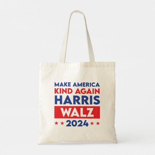 Harris Walz 2024 maakt Amerika weer vriendelijk Tote Bag (Achterkant)