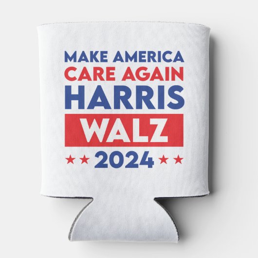 Harris Walz 2024 Make America Care opnieuw Blikjeskoeler (Achterkant)