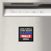 Harris Walz 2024 Make America Care opnieuw Magneet (Insitu (Vaatwasser))