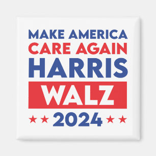 Harris Walz 2024 Make America Care opnieuw Magneet