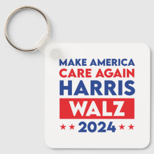 Harris Walz 2024 Make America Care opnieuw Sleutelhanger