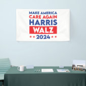 Harris Walz 2024 Make America Care opnieuw Spandoek (Beurs)