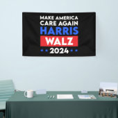 Harris Walz 2024 Make America Care opnieuw Spandoek (Beurs)