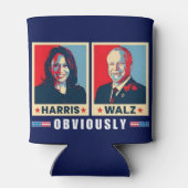 Harris Walz 2024 natuurlijk Blikjeskoeler (Achterkant)