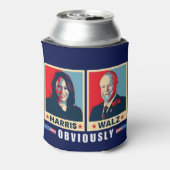 Harris Walz 2024 natuurlijk Blikjeskoeler (Blikje Achterkant)