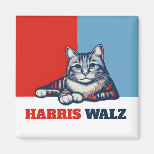 Harris Walz 2024, natuurlijk Cat Magneet