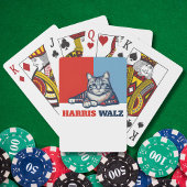 Harris Walz 2024, natuurlijk Cat Pokerkaarten