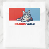 Harris Walz 2024, natuurlijk Cat Rechthoekige Sticker (Tas)