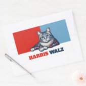 Harris Walz 2024, natuurlijk Cat Rechthoekige Sticker (Envelop)