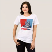 Harris Walz 2024, natuurlijk Cat Tri-Blend Shirt (Voorkant volledig)