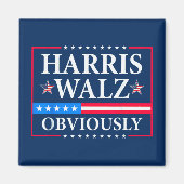 Harris Walz 2024 natuurlijk Magneet (Voorkant)