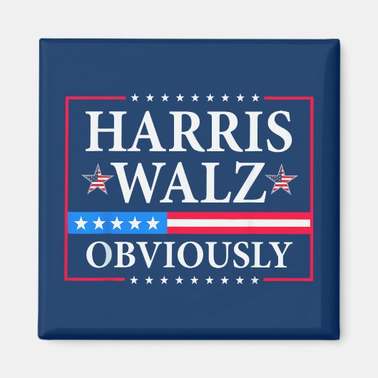 Harris Walz 2024 natuurlijk Magneet (Voorkant)