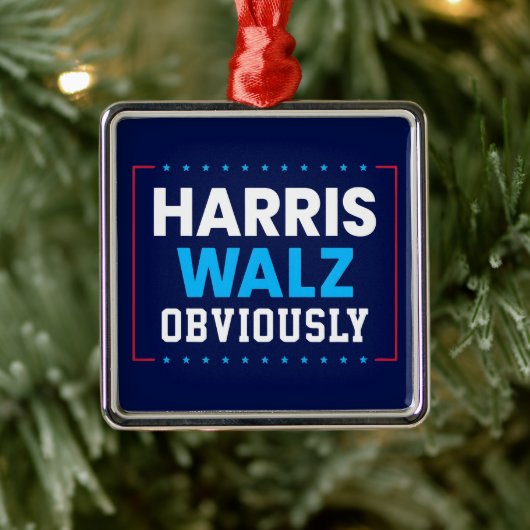 Harris Walz 2024 natuurlijk Metalen Ornament (Boom)