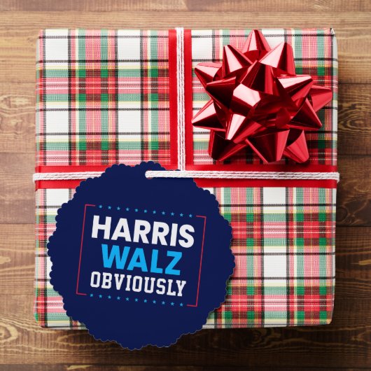Harris Walz 2024 natuurlijk Ornament Kaart (Insitu (Geschenk))